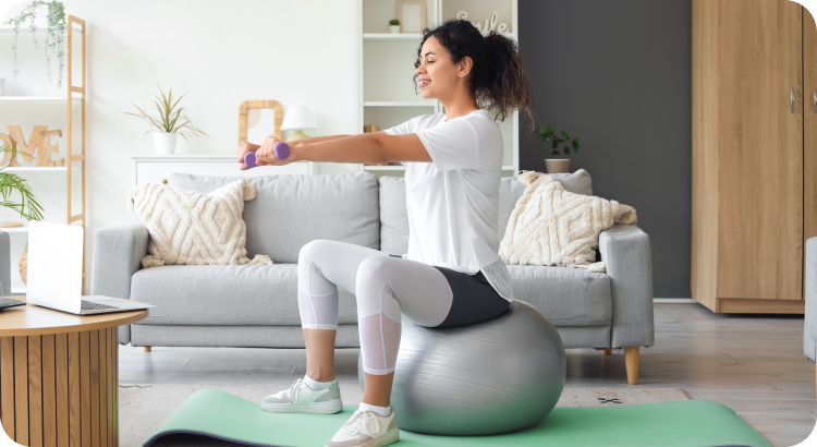 صورة لامرأة تمارس اليوجا