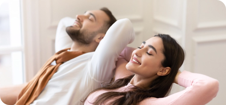 Photo of a relaxing couple