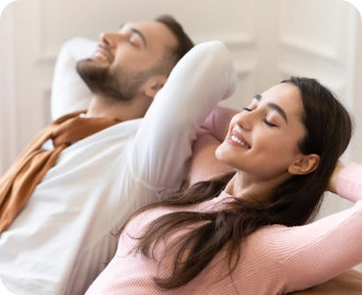 Photo of a relaxing couple