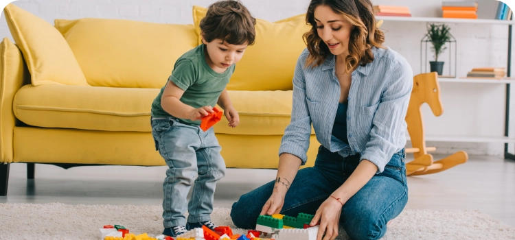 صورة لأم مع طفل